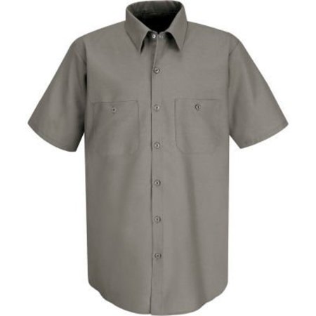 VF IMAGEWEAR Red Kap¬Æ Men's Industrial Work Shirt Short Sleeve Gray Long-3XL SP24 SP24GYSSL3XL